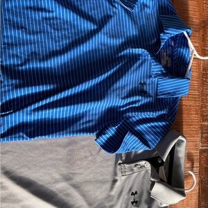 Under Armour Men's Polo Shirt in Blue and Gray